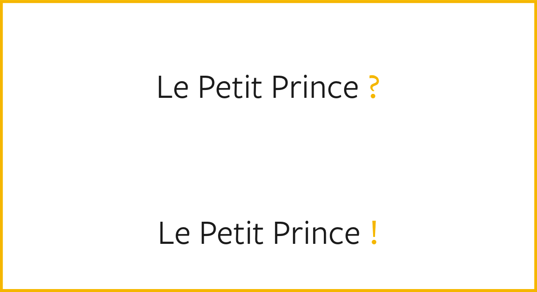 Le point d'intérogation et d'exclamation